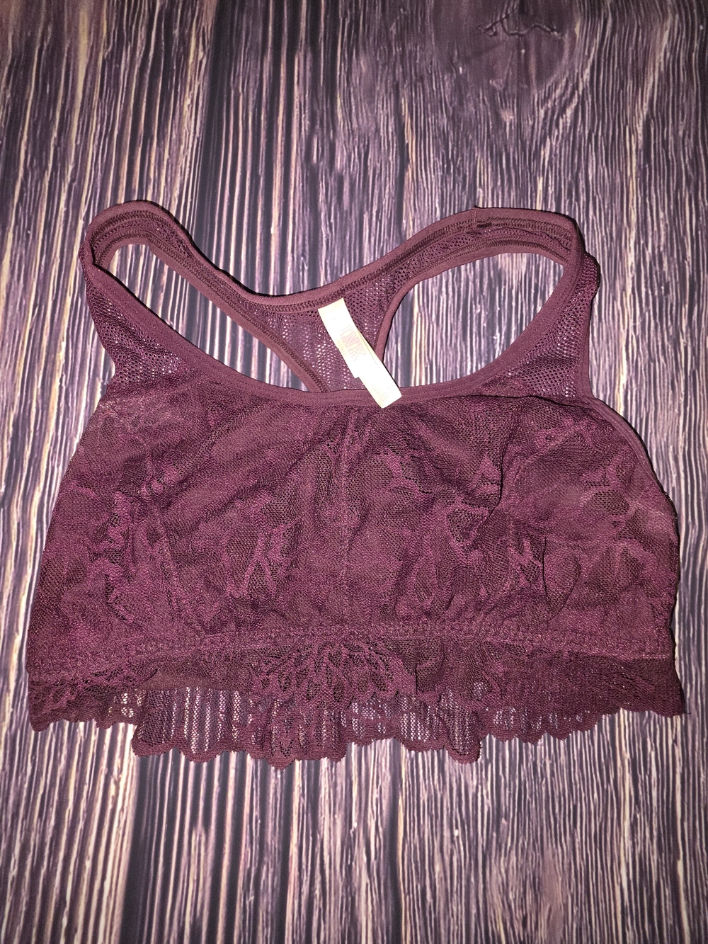 Victoria's Secret Lace Bralette in Burgundy